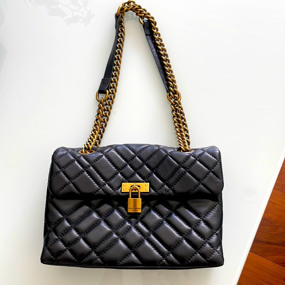 Kurt Geiger gorgeous leather black purse!